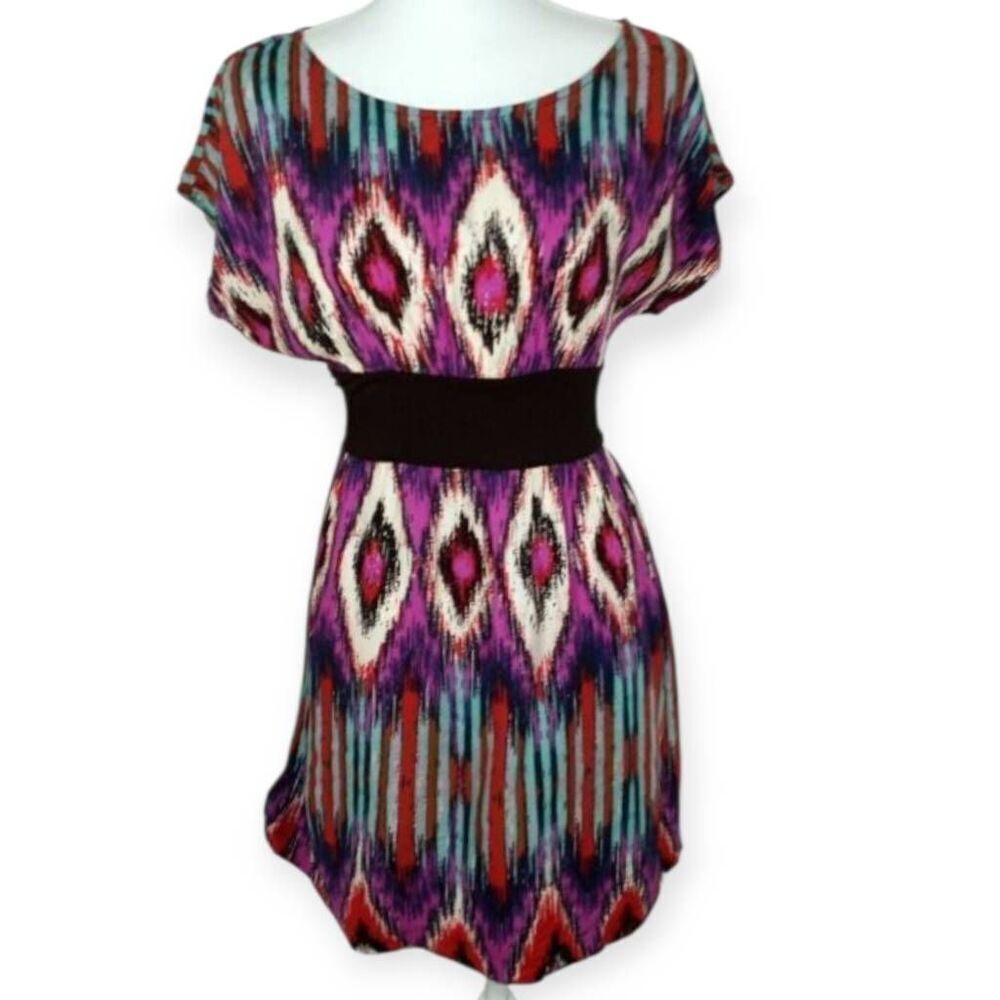 TWENTY ONE MULTICOLOR MINI DRESS SZ.M EUC.
